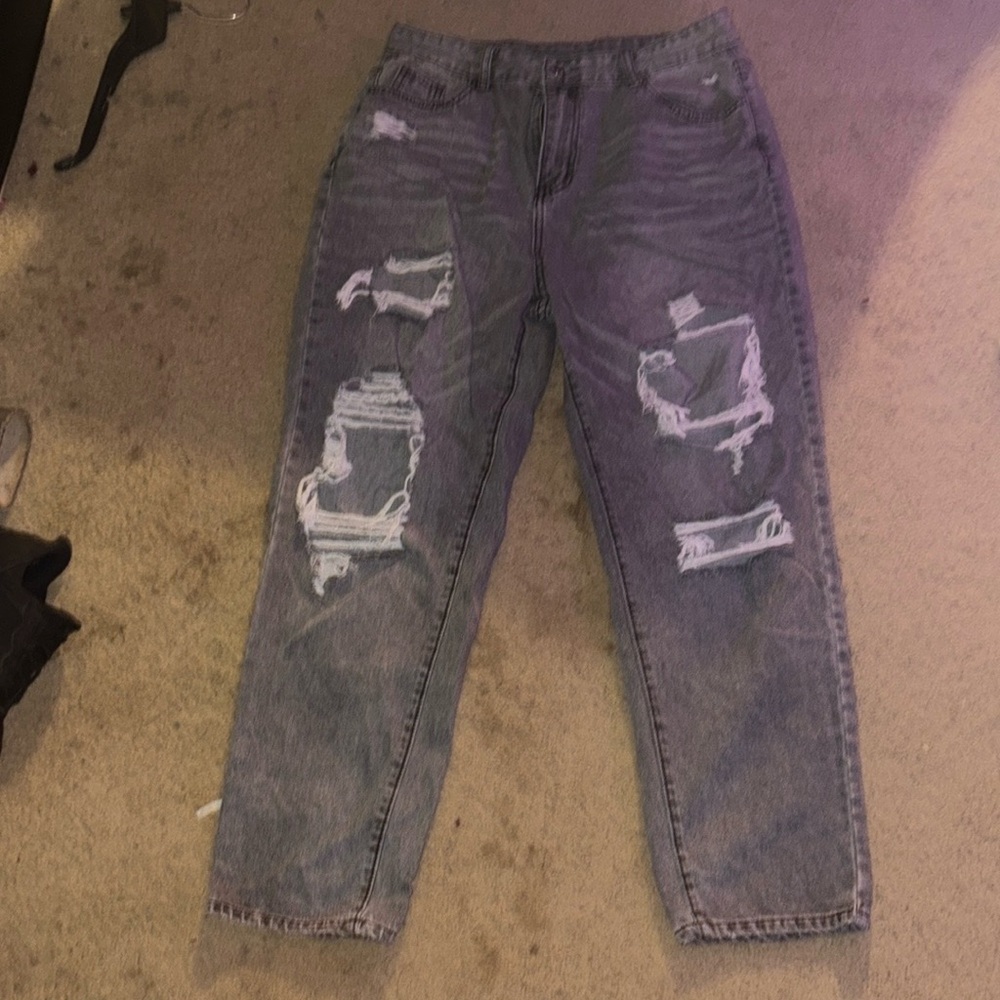 SHEIN Gray Denim Jeans